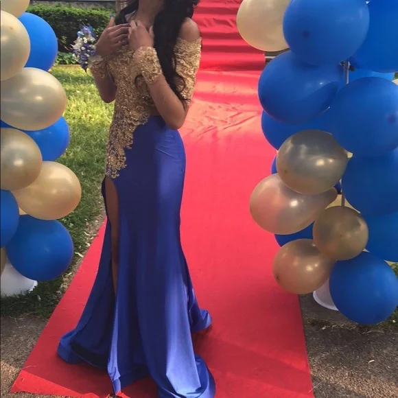 Dresses | Prom Dress Custom Size Royal Blue And Gold | Poshmark Dresses | Prom Dress Custom Size Royal Blue And Gold | Poshmark